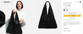 Bolsa de hombro denim color negro por 7,80€