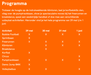 Gratis sporten + andere activiteiten tijdens de TeamNL Sport Experience in Apeldoorn