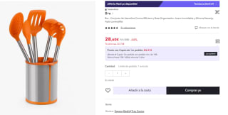 Conjunto De 5 Utensilios De Cocina Y Carrusel BRA Efficient, Acero INOX por 28.6€ (Cuenta Nueva 16.6€)