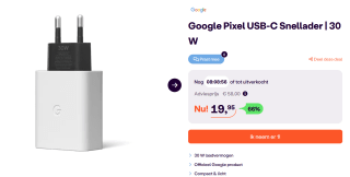 Google Pixel USB-C Snellader (30W) voor €25,90 bij iBOOD