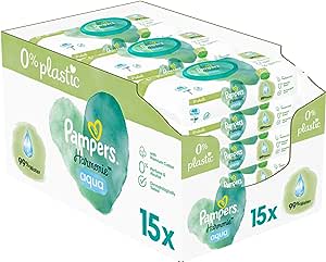 Pampers Harmonie Aqua Babydoekjes - 15 x 48 babydoekjes - 720 stuks voor €21,19 bij Amazon