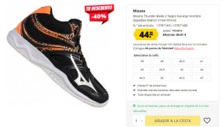 Zapatillas de Hombre Mizuno Thunder Blade 2 por 44.99€