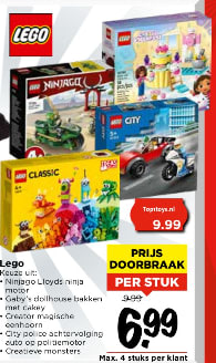 Diverse LEGO voor €6,99 per stuk bij Vomar