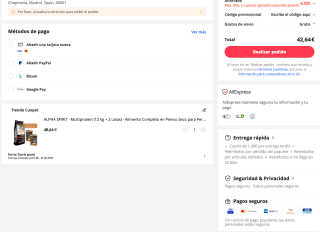 ALPHA SPIRIT Multiprotein (12 kg + 2 Latas) Alimento Completo en Pienso Seco para Perros por solo 42,64€