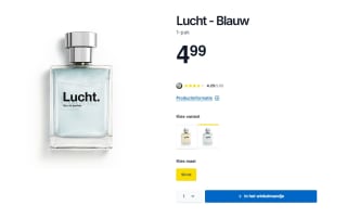 Lucht eau de parfum voor €4,99 bij de Zeeman