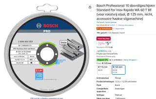 Bosch Professional X-LOCK Doorslijpschijven PRO Stainless Steel and Metal 10 stuks voor €5,29 met Amazon Prime
