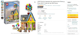 LEGO Set Disney y Pixar Casa de Up por $999 en Amazon