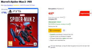 Marvel's Spider-Man (PS5) voor €43,99 bij Bol