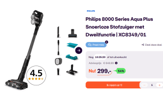 Philips 8000 series XC8349/01 - Steelstofzuiger voor €299 bij Ibood