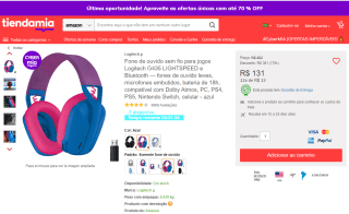 Fone de ouvido da Logitech, modelo G435 LIGHTSPEED - R$ 131