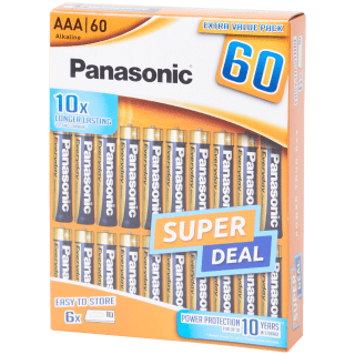 Panasonic batterijen AAA 60 stuks voor €9,95 bij de Action