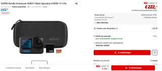 GoPro HERO11 Black Special Bundel voor €222 bij de Mediamarkt in België