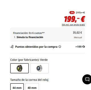 Smartwatch Samsung Galaxy Watch7 BT 44mm por 189,05€