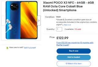 Acquire Xiaomi POCO X3 from eBay as low as £98.39