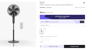 Newlux W550 Smart Ventilador de Pie con Mando a Distancia por 28.86€