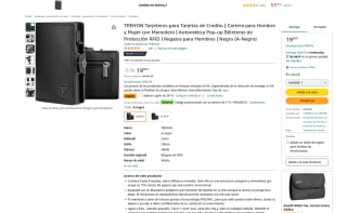 Tarjetero con Protección RFID por 12,99€