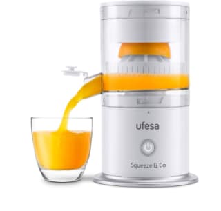Exprimidor Inalámbrico Eléctrico Recargable Ufesa Squeeze & Go White por 27€