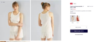 Pijama corto de punto pointelle 2 piezas por 8€