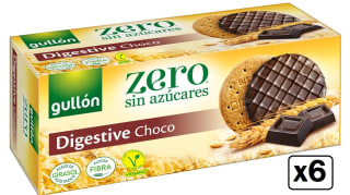 6 Paquetes de Gullón Galleta Digestive Chocolate,ZERO sin azúcar 270g por 11.16€