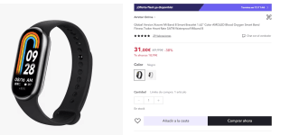 SmartBand Xiaomi Mi Band 8 por 21,70€