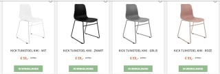 25% korting op diverse stoelen bij Kickcollection