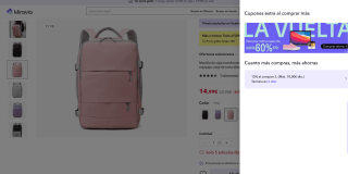 Mochila de viaje transfronteriza gran capacidad Mujer por 14,99€ (Nuevos usuarios por 11,24€)