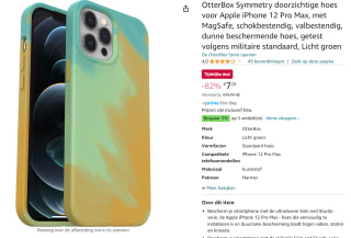 OtterBox Symmetry doorzichtige hoes voor Apple iPhone 12 Pro Max voor €7,29 bij Amazon