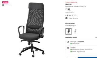 MARKUS Bureaustoel voor €159 bij Ikea