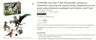 Playmobile Dimorfodon (71263) voor €10,99 bij Amazon
