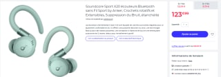 Écouteurs Anker Sport X20 à 123,99€