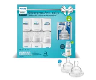 Set de Biberones Philips 6 pzas de 260 ml + 2 Teninas por $694.77