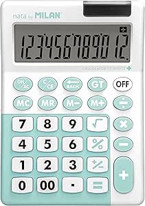 Calculadora 12 dígitos, Edición + (Turquesa) marca Milán por 5,99€