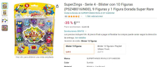 Pack 10 SuperZings Serie 4 por 6,49€
