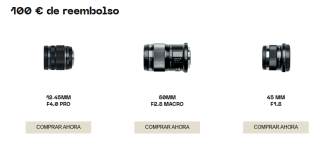 Reembolsos hasta 600€ en tu compra Olympus Black Friday