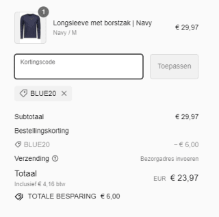 20% korting op alles bij Gabbiano