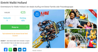 Tickets Walibi Holland voor €25 via Social deal
