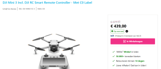 DJI - Mini 3 (DJI RC) - Drone voor €439 bij Toprc