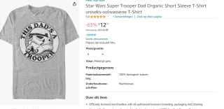 Star Wars 'My Dad is a Trooper' T-shirt - vanaf €12,11 bij Amazon
