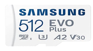Carte mémoire interne microSDXC Samsung Evo Plus à 44,90€