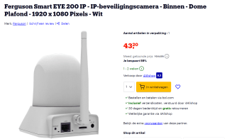 Ferguson Smart EYE 200 IP-beveiligingscamera voor €43,20