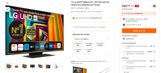 TV LG 65UT91006LA 65" LED UltraHD 4K HDR10 Pro WebOS24 AI ThinQ por 599€