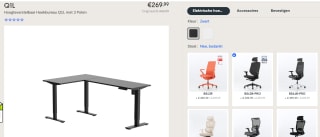 Flexispot Q1L elektrisch verstelbaar hoekbureau voor €269,99 bij Flexispot