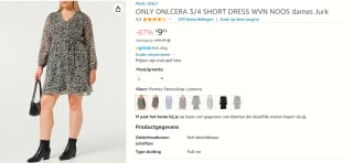 Only blousejurk met panterprint voor €9,89 bij Amazon