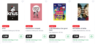 2 boeken voor €5 uit selectie bij Boekenvoordeel