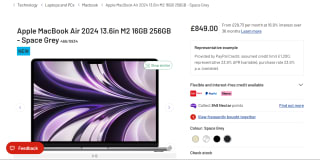 Apple MacBook Air 2024 13.6in M2 - £849