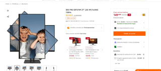 Monitor marca MSI PRO MP275P 27" LED IPS FullHD 100Hz por 139€