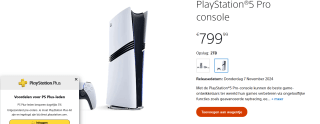 PlayStation 5 Pro 2 TB voor €759,99 voor PlayStation Plus members