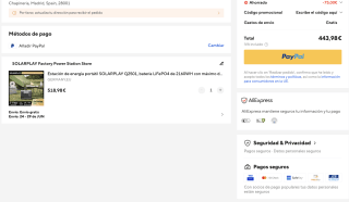 Estación de energía portátil generador SOLARPLAY Q2501 batería LiFePO4 de 2160WH con máximo de 2400W (4800W) por solo 443,98€