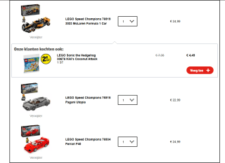 2+1 gratis op Lego - Speed Champions sets bij kruidvat
