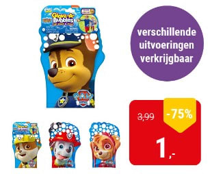 ZURU PAW Patrol Bellenblaas Handschoen voor €1 bij Lobbes